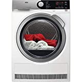 AEG T8DEE862 Secadora con Bomba de Calor de Libre Instalación, 8 Kg, Serie 8000, Motor Inverter, 8 Ciclos de Secado, Programa Rápido, Panel de control LCD, Puerta XL Plateada, Blanca, A+++
