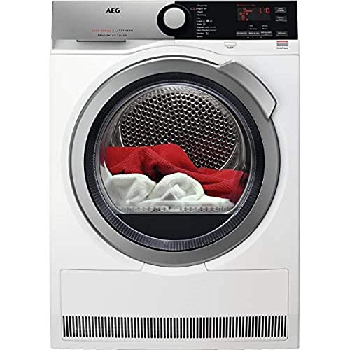 AEG T8DEE862 Secadora con Bomba de Calor de Libre Instalación, 8 Kg, Serie 8000, Motor Inverter, 8 Ciclos de Secado, Programa Rápido, Panel de control LCD, Puerta XL Plateada, Blanca, A+++