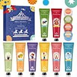 Set de Crema de Manos, Set de Regalo, Eleanore's Diary Set de Regalo de 8 PCS Crema de Manos y 4 PCS Bálsamo labial, Crema de Manos Nutritiva con Vitamina C y E, Regalos de cumpleaños para mujeres