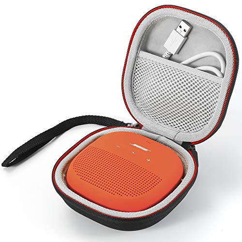 Estuche rígido de Transporte con Soporte para Bose SoundLink Micro Altavoz Bluetooth - Se Adapta a Cable USB y Otros Accesorios. - Negro