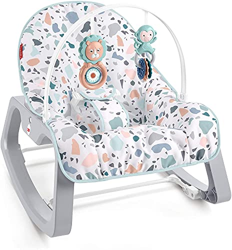 Fisher-Price Hamaca-Mecedora Crece Conmigo Pacific Pebble - Producto para Bebés - Juguetes y Vibraciones - Hasta 18 kg - Regalo para Bebés de 0+ Meses