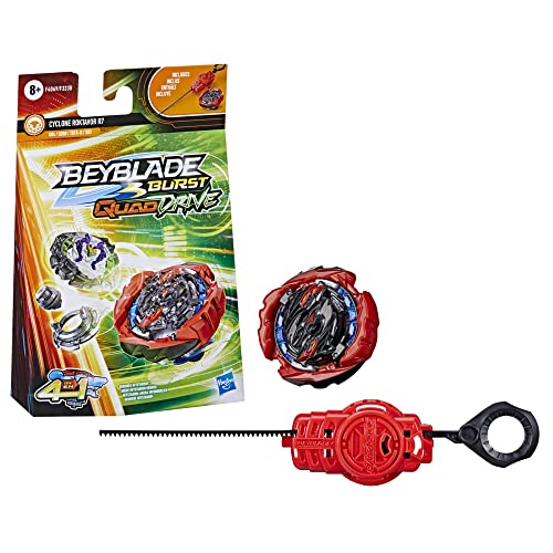 Hasbro Beyblade Burst QuadDrive, Starter Pack con Toupie Cyclone Roktavor R7 y Lanzador, Juguete para niños, Multicolor (F3338EU4)