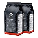 Marca Amazon - Happy Belly Select Café de Colombia en Grano - 1Kg (2 Paquetes x 500g)