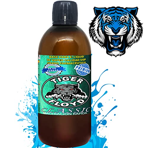 Base vapeo TIGERFLOYD PG/VG Glicerina y Propilenglicol l 50VG/50PG - 1 litro sin nicotina 0mg nicotina | Marca: Tiger Floyd | Calidad USP - Grado Farmacéutico - Pureza Certificada | Puzera 99,5%