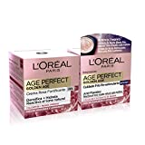 L'Oréal Paris Age Perfect Golden Age Set de Crema de Día Fortificante de Rosas y Crema de Noche Fortificante, Antiarrugas y Luminosidad, Pieles Maduras y Apagadas, 50 ml cada una