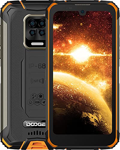 DOOGEE S59 Movil Resistente, 10050mAh Batería 4GB RAM+64GB ROM Smartphone, IP68 IP69K, Cámara Quad AI 16MP Telefono Antigolpes, Carga Rápida de 24W, Potente Altavoz 2W, Android 10, 4G, 5.71", NFC/GPS
