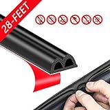 Goma de Sellado Burletes, Forma B Tira de Autoadhesiva para Sellado Automotriz de la Puerta Ventana del Coche y la Cubierta del Motor, Borde Frontera de Coche Caucho Sello, 28ft