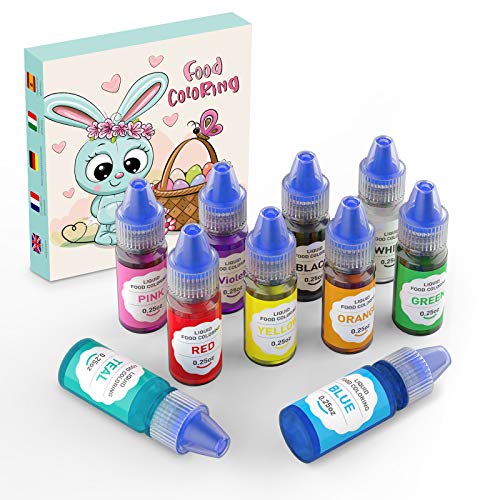 Colorante Alimentario10*6ml Alta Concentración Liquid para Colorear los Macaron Fondant Pasteles Galletas Bebidas