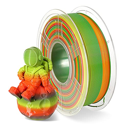 Filamento de impresión 3D Pla de 1,75 mm, Rainbow PLA Filamento para impresora 3D y bolígrafo 3D, precisión dimensional +/- 0,02 mm, 1 kg 1 bobina