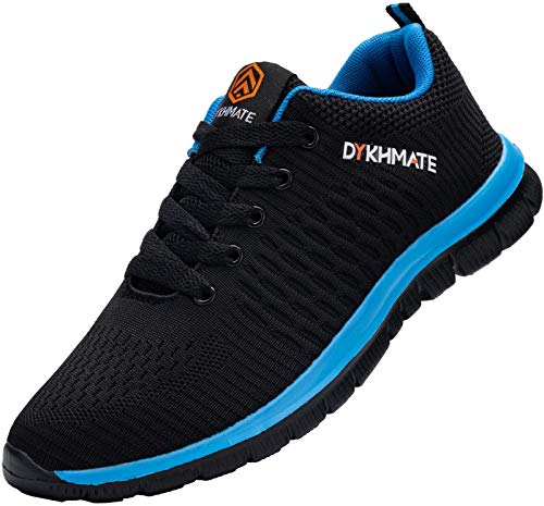 DYKHMATE Zapatillas de Deportes Hombre Ligero Transpirable Zapatos para Correr Gimnasio Casual Sneakers (Azul Negro,40 EU)