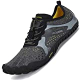 SAGUARO Zapatillas Minimalistas Hombre Zapatillas Barefoot Running Mujer Antideslizante Five Fingers Zapatillas Minimalistas Trail Negro 43 EU