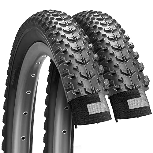 Fincci Par Cubiertas MTB 27.5 x 2.10 Pulgadas 54-584 Neumatico Plegable Cubierta Carretera para MTB Montaña Fuera del Camino Hibrida Bici Neumaticos Bicicleta 27.5x2.10 (Paquete de 2)