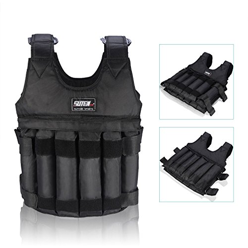 Fdit 20Kg Chaleco De Peso Ajustable Ponderado Entrenamiento Ejercicio Deportes Boxeo Fitness Aire Libre (Pesos No Incluidos)