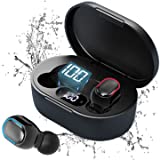 Auriculares Inalámbricos, Auriculares Bluetooth HiFi Estéreo, cascos inalambricos bluetooth IPX7 Impermeables, Auriculares con Cancelación de Ruido, USB Carga Rápida Reproducción de 24H Control Tactil