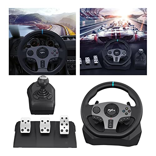 GQTD PXN V9 Carreras Juego Volante Pedales Car Truck Camión Conducción Fit For PC PS3 / PS4 / Xbox One/Switch