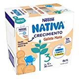 NESTLÉ NATIVA CRECIMIENTO 3 Galleta sin azúcar añadido a partir de 1 año 6x1L