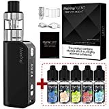 Vaper Cigarros Electronicos Manvap® Gent 7W-80W E cigarette Vape Recargable 2200mAh OLED Pantalla Box Mod - E Líquido con 5x10ml sin nicotina, Negro
