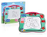 Peppa Pig, Pizarra mágica, Formato Viaje, diseño y borrado con bolígrafo magnético, 3 tampones, Juguete para niños a Partir de 3 años, PPC91 (GIOCHI PREZIOSI PPC91000)