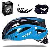 WizMove Casco de Bicicleta – Cascos de Ciclismo para Adultos, Hombres y Mujeres – Protección Ajustable súper Ligera para Bicicletas de montaña y Bicicletas de Carretera con Visera Solar y Diadema