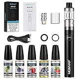 Vaper Cigarros Electronicos 50W, MONVAP M50 Vapeador Kit Completo y Liquido, Top Refill Vaporizador 0,5ohm 2ml, 1500mah Battería Recargable Cigarro Electronico, E Cigarette Sin Nicotina 0,0mg