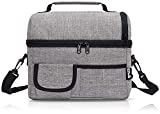 PuTwo Térmica Porta Alimentos 8L Hermética Bolsa Térmica Plegable Bolso Nevera Térmica Tela Bolsas Térmicas para Llevar Comida Nevera Almuerzo para Adulto Mujer Niños Trabajo Oficina Playa Viaje -Gris