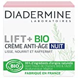 Diadermine Lift+ Crema de Noche Bio, Anti Edad, Nutre, Alisa e Hidrata la Piel, con Aceite de Semilla de Cannabis Bio & Hialurón Vegetal, 50ml