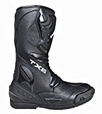 Botas de moto para hombre, deportivas, de piel, estables,protectores reforzados integrados, con protección en los tobillos, ergonómicas, botas moteras, biker, motorista - 44