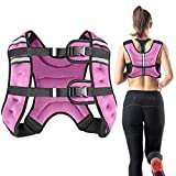 Vailge Chaleco lastrado, 2 kg/5 kg/10 kg, entrenamiento con pesas para fitness, entrenamiento de fuerza, correr, entrenamiento cruzado, desarrollo muscular (2 kg, rosa)