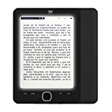 Woxter Scriba 195 Paperlight Black - Lector de libros electrónicos de 6" (1024 x 758, e-ink pearl, pantalla RETROILUMINADA, EPUB, PDF, micro SD, guarda más de 4000 libros, textura engomada) negro