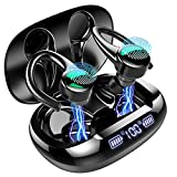 Auriculares Inalámbricos, aiskding Auriculares Bluetooth 5.2 Deportivos, Cascos Inalámbricos Estéreo con Microfono, In Ear Auriculares Cancelación de Ruido con Reproducci 48H, IPX7 Impermeable [2021]