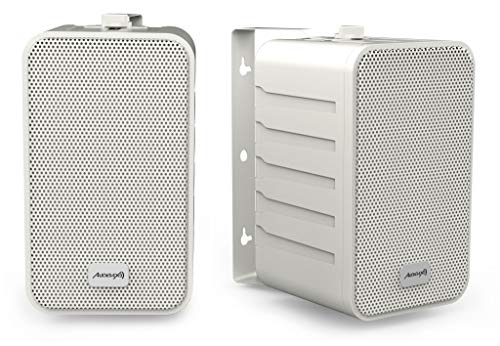 Audibax Pícolo PR-42W Altavoces Estantería HiFi y Sonorización Blancos + Soportes Pared