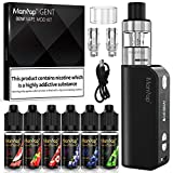 Cigarrillo Electronico de Vapor Vaper Kit Manvap® Gent 80W Cigarro Electronico - 6x10ml E LíquidoVaporizador completo Recargable 2200mAh OLED Pantalla con 0.3Ohm Atomización sin nicotina