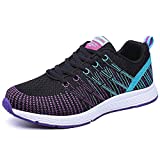 Zapatillas de Deportivos de Running para Mujer Gimnasia Ligero Sneakers Morado 37