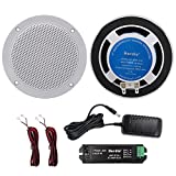 Herdio - Juego de Altavoces de Techo, Bluetooth, Resistente al Agua, para baño, Cocina, Exterior