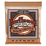 Ernie Ball Earthwood Rock y Blues w/Plain G Cuerdas de guitarra acústica de bronce fosforado - 10-52 Gauge