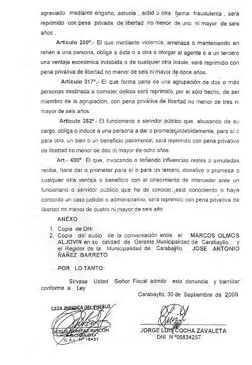  carabayllo.net denuncia al alcalde rafael alvarez